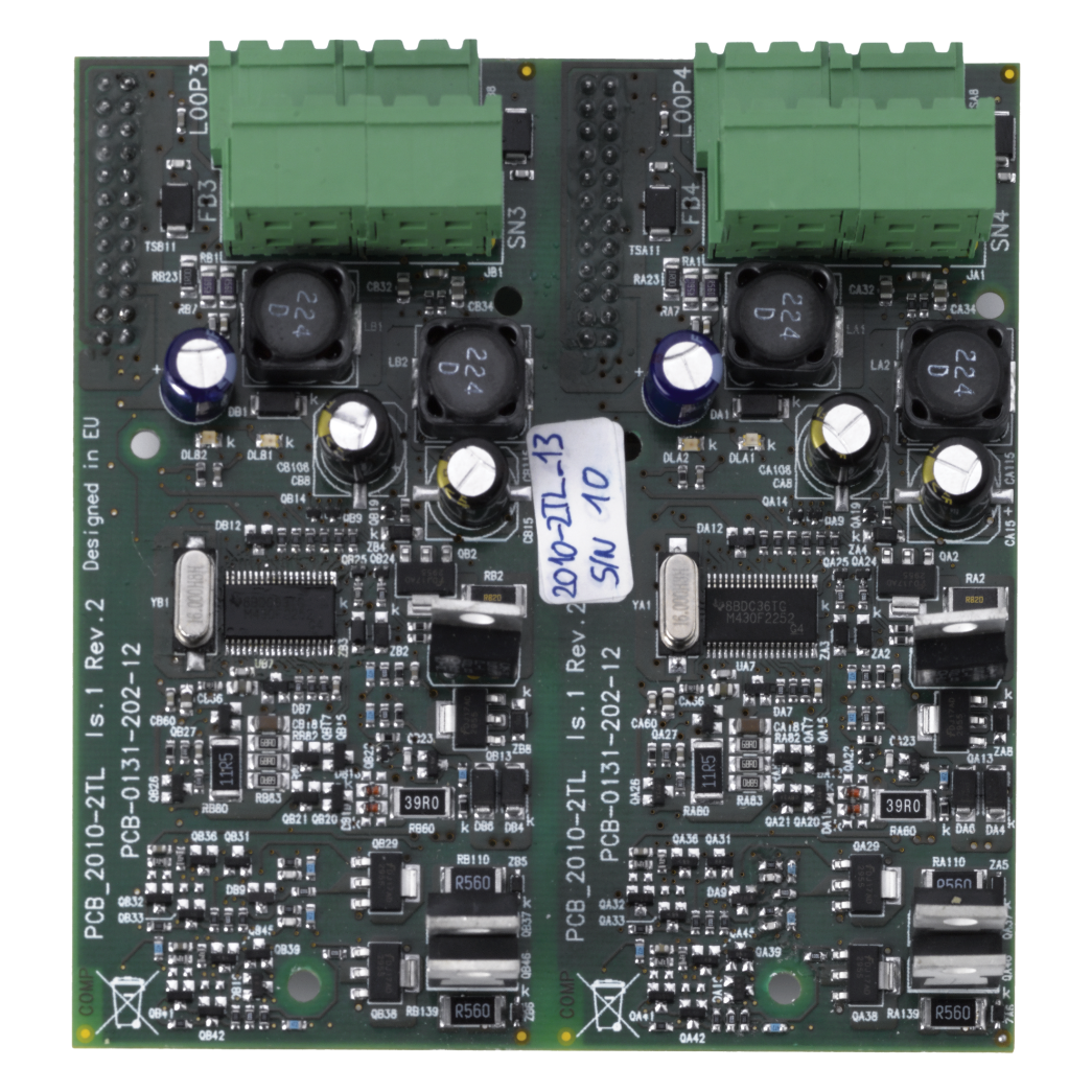 2X-A-LB · Addressable fire panel accessory, loop expansion board, 2 loop